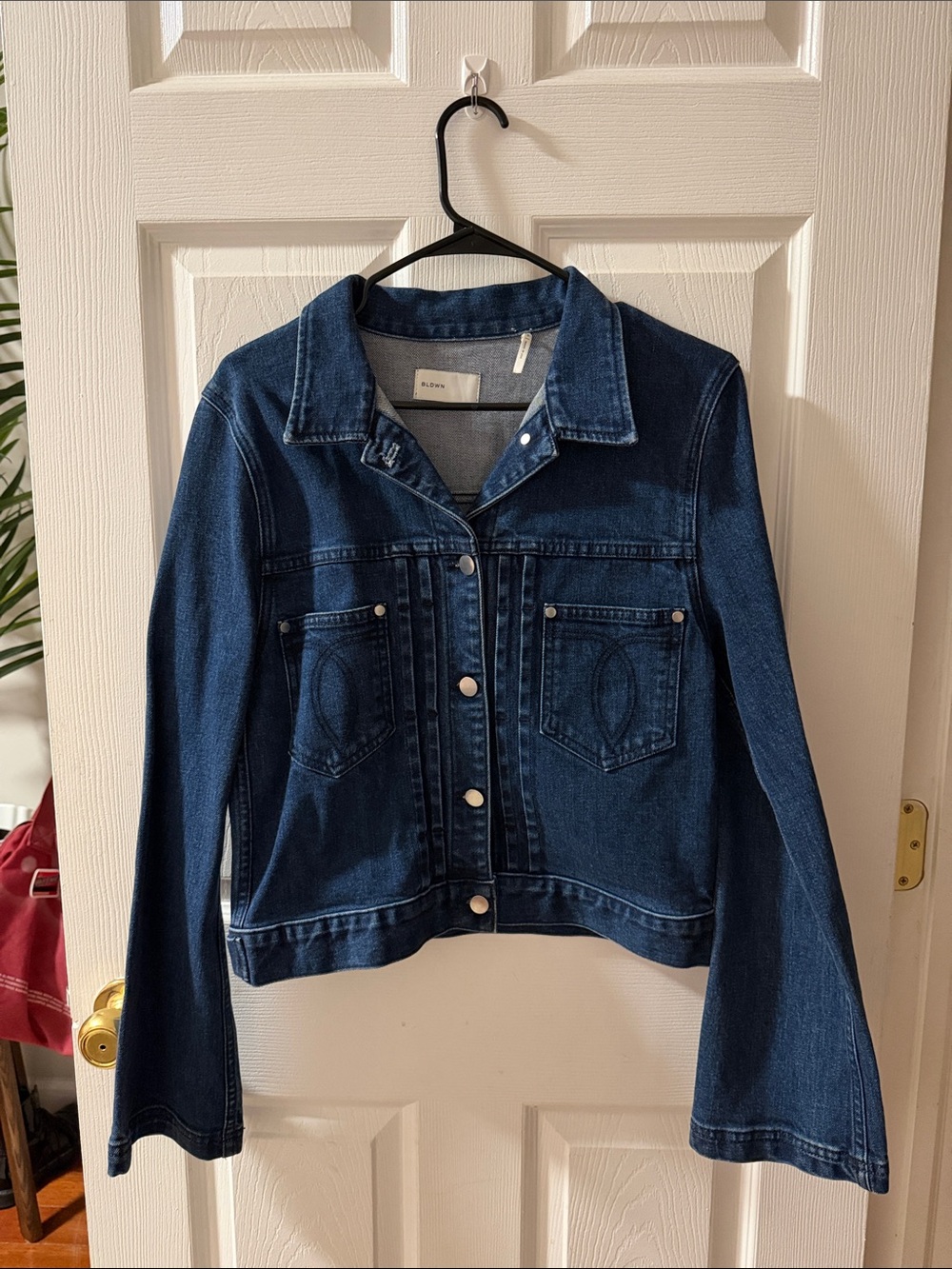 BLDWN Western Cotton Jean Jacket - Dark Blue, Wide Sleeves